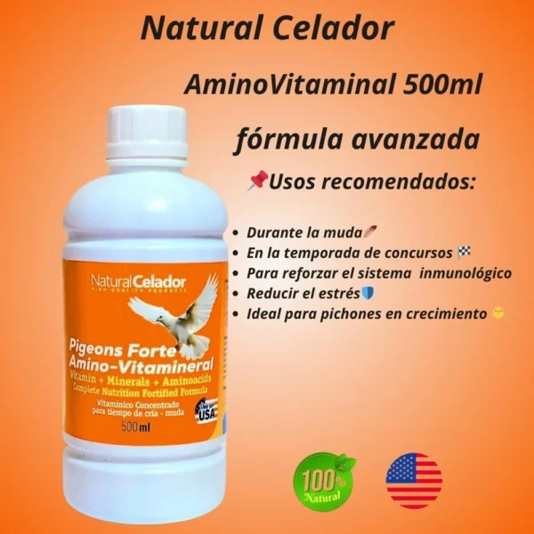 AminoVitaminal 500ml con Vitaminas, Aminoácidos y Electrolitos